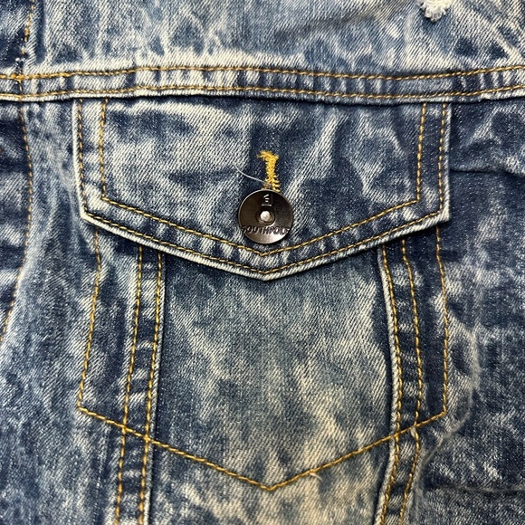 NWOT SOUTHPOLE Distressed Blue Denim Jacket - Picture 5 of 11